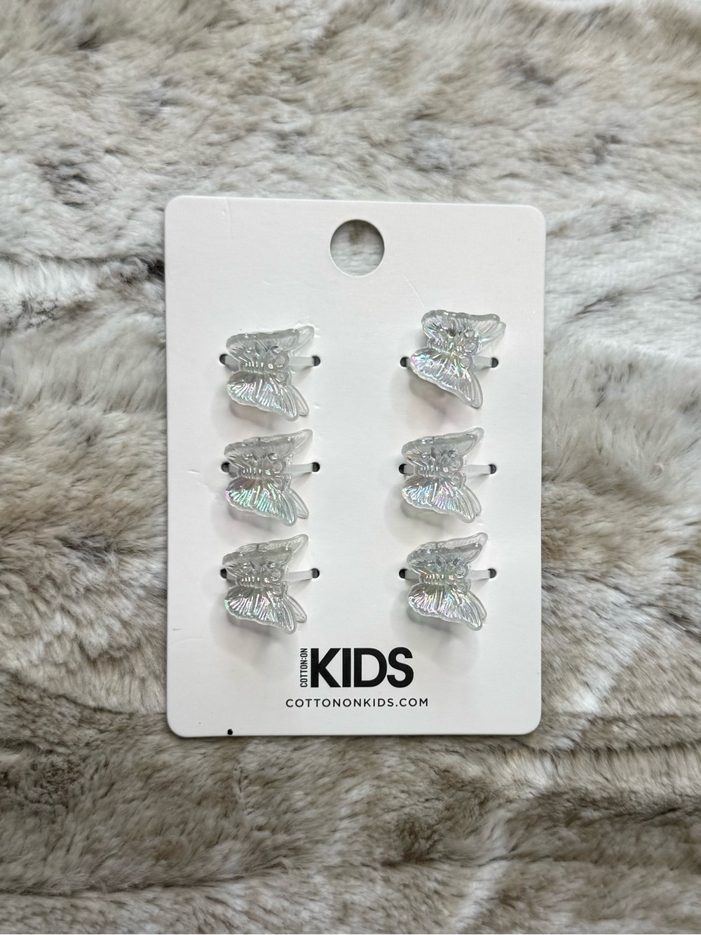 *NWT* Cotton On Kids’ Iridescent Butterfly Hair Clips, Set of 6